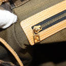 FENDI Zucca Canvas Hand Bag 2way Black Brown Auth 160706V-25