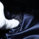 FENDI Zucchino Canvas Hand Bag Navy Silver Auth 160707-11