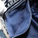 FENDI Zucchino Canvas Hand Bag Navy Silver Auth 160707-22