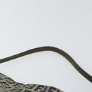 FENDI Zucchino Canvas Hand Bag Navy Silver Auth 160707-14