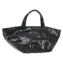 FENDI Hand Bag Enamel Black Auth 160708-1