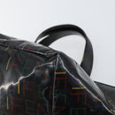 FENDI Hand Bag Enamel Black Auth 160708-8