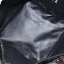 FENDI Hand Bag Enamel Black Auth 160708-9