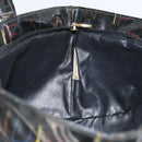 FENDI Hand Bag Enamel Black Auth 160708-20