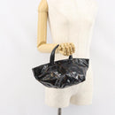 FENDI Hand Bag Enamel Black Auth 160708-22