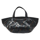 FENDI Hand Bag Enamel Black Auth 160708-2