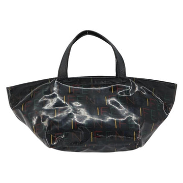 FENDI Hand Bag Enamel Black Auth 160708 - 0