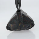 FENDI Hand Bag Enamel Black Auth 160708-4