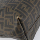 FENDI Zucca Canvas Tote Bag PVC Black Brown Auth 160709-14