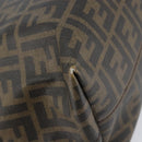 FENDI Zucca Canvas Tote Bag PVC Black Brown Auth 160709-16