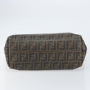 FENDI Zucca Canvas Tote Bag PVC Black Brown Auth 160709-5