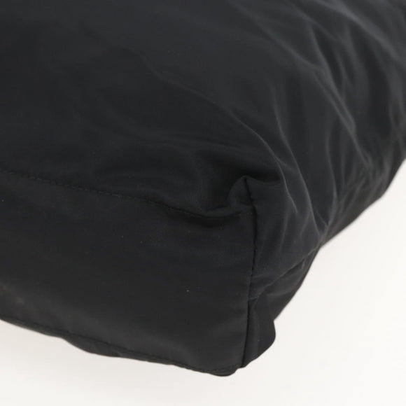 PRADA Tragetasche Nylon Schwarz Silber Original 160710