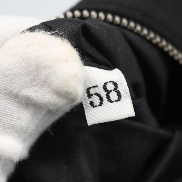 PRADA Tote Bag Nylon Black Silver Auth 160710