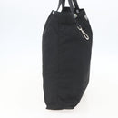 PRADA Tote Bag Nylon Black Silver Auth 160710-4