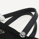 PRADA Tote Bag Nylon Black Silver Auth 160710-8