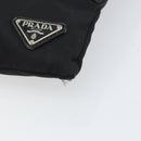 PRADA Shoulder Bag Nylon Black Silver Auth 160712-8
