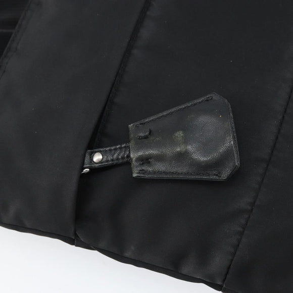 PRADA Shoulder Bag Nylon Black Silver Auth 160712