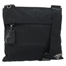 PRADA Shoulder Bag Nylon Black Silver Auth 160712-1