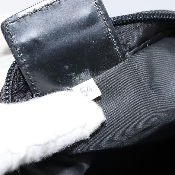 PRADA Shoulder Bag Nylon Black Silver Auth 160714
