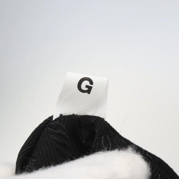 PRADA Tote Bag Nylon Black Silver Auth 160715