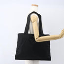 PRADA Tote Bag Nylon Black Silver Auth 160715-23