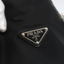 PRADA Tote Bag Nylon Black Silver Auth 160717-17