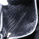 PRADA Tote Bag Nylon Black Silver Auth 160717-20