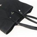 PRADA Tote Bag Nylon Black Silver Auth 160717-6