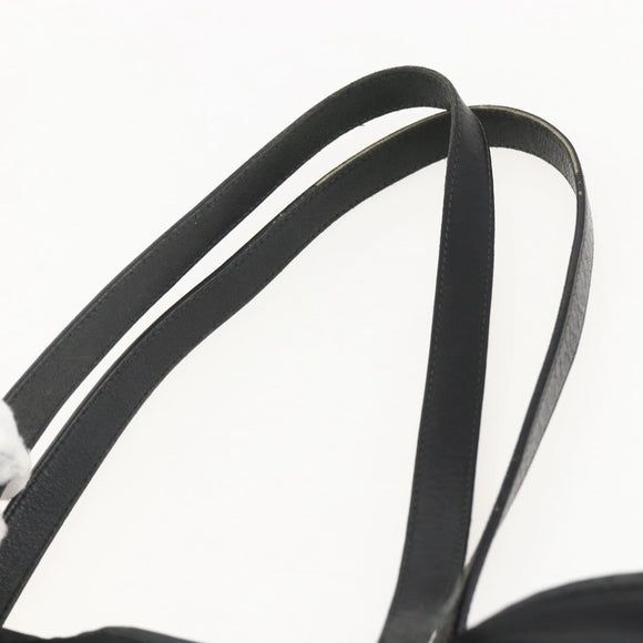 PRADA Tote Bag Nylon Black Silver Auth 160717