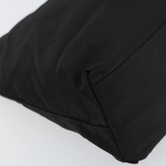 PRADA Shoulder Bag Nylon Black Silver Auth 160718