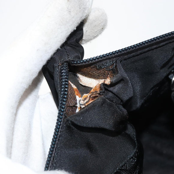 PRADA Shoulder Bag Nylon Black Silver Auth 160718
