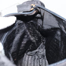 PRADA Shoulder Bag Nylon Black Silver Auth 160718-19