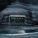 PRADA Tote Bag Nylon Black Silver Auth 160719-20