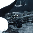 PRADA Tote Bag Nylon Black Silver Auth 160719-25