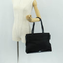 PRADA Tote Bag Nylon Black Silver Auth 160719-27