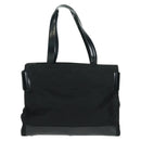PRADA Tote Bag Nylon Black Silver Auth 160719-2