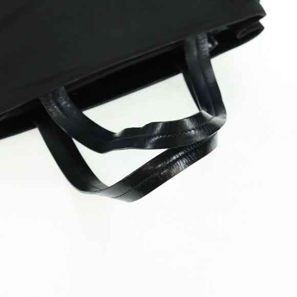 PRADA Tote Bag Nylon Black Silver Auth 160719