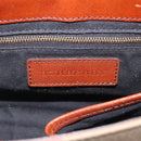 BURBERRY Shoulder Bag Leather Brown Gold Auth 160721-18