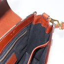 BURBERRY Shoulder Bag Leather Brown Gold Auth 160721-19