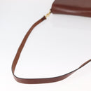 BURBERRY Shoulder Bag Leather Brown Gold Auth 160721-7