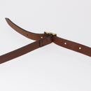 BURBERRY Shoulder Bag Leather Brown Gold Auth 160721-8