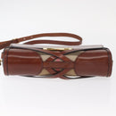 BURBERRY Shoulder Bag Leather Brown Gold Auth 160721-5