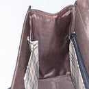 BURBERRY Hand Bag Leather Black Gold Auth 160722-20