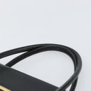 BURBERRY Hand Bag Leather Black Gold Auth 160722-8
