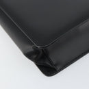 BURBERRY Shoulder Bag Leather Black Silver Auth 160723-14