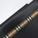 BURBERRY Shoulder Bag Leather Black Silver Auth 160723-10