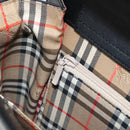 BURBERRY Shoulder Bag Leather Black Silver Auth 160723-19