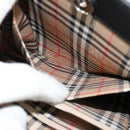 BURBERRY Shoulder Bag Leather Black Silver Auth 160723-12