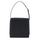 BURBERRY Shoulder Bag Leather Black Silver Auth 160723-2