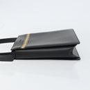 BURBERRY Shoulder Bag Leather Black Silver Auth 160723-4